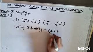 Class 9 RD Sharma Chapter 3 Rationalisation Example 3class9maths rdsharmamathsclass9 [upl. by Cherry]