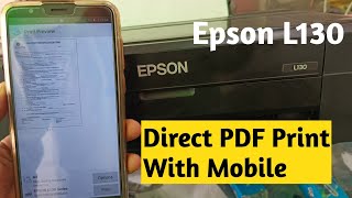 Epson L130 PDF Print with Mobile  Epson L130 Print Direct With Phone [upl. by Potts835]