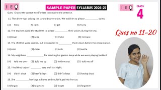 IEO Class 4 English Olympiad Sample Paper Ques no 1120  English Olympiad Mock Test for Class 4 [upl. by Anirec909]