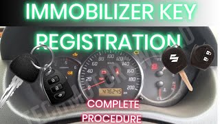 Immobilizer key registration completed procedure explained [upl. by Shere]