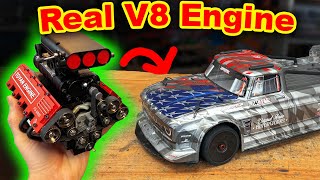 Can I put a REAL V8 ENGINE into a TOY CAR [upl. by Enaujed]