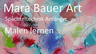 Abstrakte Acrylmalerei malen lernen Demo für Anfänger Schritt für Schritt abstrakte Malerei [upl. by Ynnij]