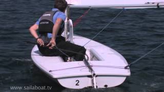 How to Sail  Single Handed How to Gybe Part 3 of 5 Gybing Afloat [upl. by Marka]