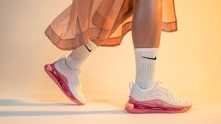 Nike Air Max 720 quotWhiteLaser FuchsiaPink Risequot [upl. by Rafaello]