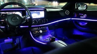 2018 MERCEDES BENZ E CLASS INTERIOR LIGHTING amp EXTERIOR OVERVIEW [upl. by Riha]