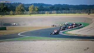 Start crash 2023 Italian F4 Vallelunga Race 2 [upl. by Christabel]