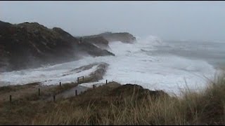 Sturmflut auf Sylt zerstört Dünen der Hörnumer Odde amp am Kliff von Kampen [upl. by Eedrahc50]