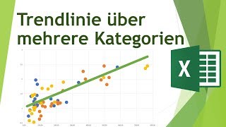 Trendlinie über mehrere Kategorien in Excel einfügen  Daten visualisieren in Excel 25 [upl. by Ydniahs74]