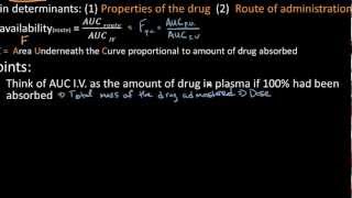 Drug Bioavailability Overview  Pharmacology Lect 3 [upl. by Thorman]