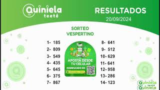 SORTEO VESPERTINO 20092024 [upl. by Hluchy528]