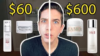 60 vs 600 SKIN CARE ROUTINE [upl. by Jeniffer]