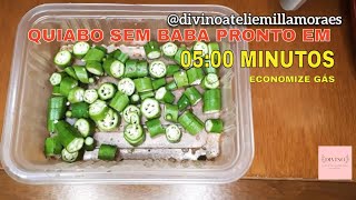 COMO FAZER QUIABO NA AIR FRYER SEM BABA  FICA PRONTO EM 5 MINUTOS  SEM GLÚTEN [upl. by Yatnohs936]