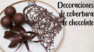 DECORACIONES DE COBERTURA DE CHOCOLATE [upl. by Dasya]