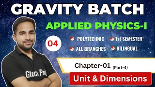 Applied PhysicsI  Chapter01 Unit amp Dimension Part04  Gravity Batch for Polytechnic gtechpoly [upl. by Blount]