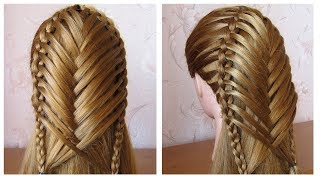 Coiffure pour tous les jours cheveux mi longlong 💗 Coiffure avec tresse 💗 facile à faire [upl. by Naejarual]