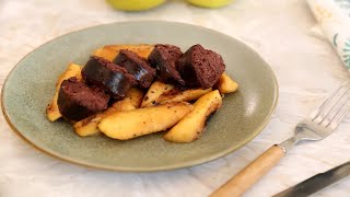 Recette  Boudin noir poêlé aux pommes [upl. by Igig]