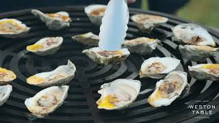 OFYR Grill  Best Outdoor Grill In the World  Weston Table Oysters on the BBQ Grill [upl. by Eyllek]