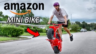 Testing Cheapest Mini Bike on Amazon It Does Wheelies [upl. by Gabor770]