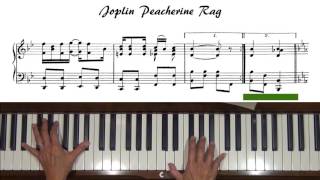 Scott Joplin Peacherine Rag Piano Tutorial [upl. by Witte584]