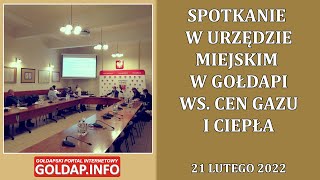 Spotkanie w Urzędzie Miejskim w Gołdapi ws cen za gaz i dostarczane mieszkańcom ciepło [upl. by Lotty]