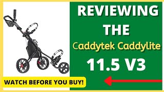 Caddytek 3 wheel Push Golf Cart Review [upl. by Rimidalb]