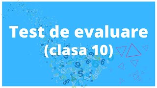 Test de evaluare clasa 10 Radicaliputerilogaritmi  Matematicamd [upl. by Phipps]