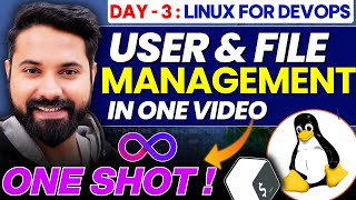 IN DEPTH Linux User Management amp File Permissions 🔥 Linux For DevOps Day 3 [upl. by Glynnis]