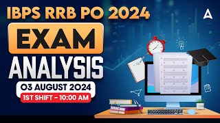 IBPS RRB PO Exam Analysis 2024  RRB PO 1st Shift Analysis  Asked Questions amp Expected Cut Off [upl. by Letnuahs]