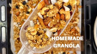 HOW TO MAKE GRANOLA WITH OR WITHOUT AN OVEN  HOMEMADE GRANOLA STEP BY STEP RECIPE [upl. by Gnilsia44]