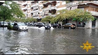 Nubifragio A Roma  Storm And Flooding In Rome  1009 2017 [upl. by Nommad113]