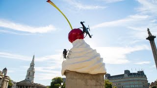 Fourth Plinth whipped cream and fly sculpture unveiled at Trafalgar Square [upl. by Cannon]