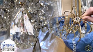 Antique Crystal Chandelier  Cleaning and Restoration [upl. by Rolyks555]