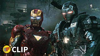 Iron Man amp War Machine vs Drones amp Vanko  Final Battle Scene  Iron Man 2 2010 Movie Clip HD 4K [upl. by Akcirred9]