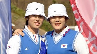 Choi Bomin v Park Sung Hyun – recurve women’s gold  Ulsan 2007 Archery World Cup stage 1 [upl. by Nyrad]