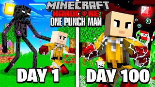 I Survived 100 DAYS as ONE PUNCH MAN in MinecraftHeres what happened [upl. by Sivlek]