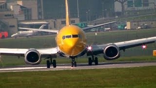 Crosswind Landings at Cork Airport Ireland [upl. by Ahsinod]