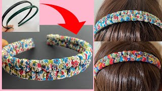 DIY Beautiful Wide Elastic Chunky Braided Headband  How to Make One strand Plait Fabric Hairband [upl. by Felipe]