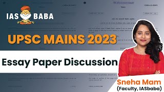 UPSC MAINS 2023 ESSAY PAPER DETAILED DISCUSSION PHILOSOPHICAL ESSAYS [upl. by Beitz]