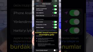 iPhoneda Gizli Konum Ayarı shorts iphone [upl. by Akirea]