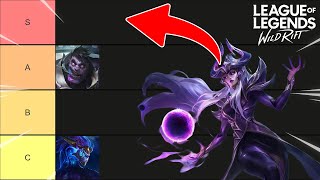 WILD RIFT Tier List Patch 50 Season 12  SYNDRA RELEASE amp ASOL REWORK [upl. by Dwight]