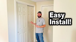 How to Install Sliding Bypass Closet Doors  Every Step in Detail [upl. by Parks]