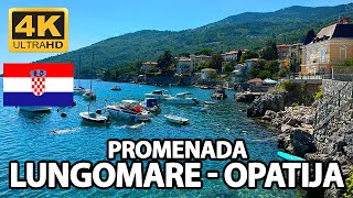 🇭🇷 Lungomare przepiękna promenada w Chorwacji Volosko  Opatija  Ika  Ičići  Lovran 🏝️ [upl. by Tennaj661]