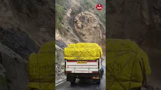 Heavy Boulders Fall on NH10 Near Birik Dara  Video captured [upl. by Nwahshar659]