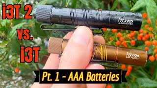 Olight i3T vs i3T 2  Pt 1 AAA Battery Showdown [upl. by Reece264]