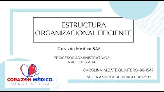 Estructura organizacional eficiente [upl. by Llahsram]