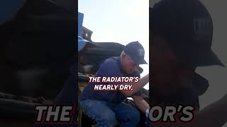 Truck driver makes a desperate decision to cool down his radiator outbacktruckers macktruck [upl. by Greene]