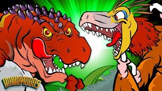 5 Carnivorous Dinosaurs  Meat Eating Dinos  Dinosaur Songs and Cartoons for Howdytoons [upl. by Ayyidas]