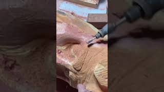 Carving Sculptures Art Comic Superheroes  Hellboy art woodcarving woodworking [upl. by Ydisahc]