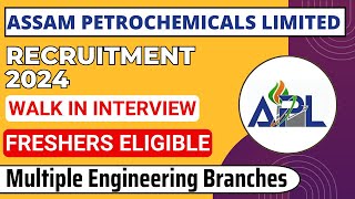 Assam Petrochemicals Limited Apprenticeship Walkin for Mech Chem Elec Inst  Apply Now [upl. by Adnamra757]