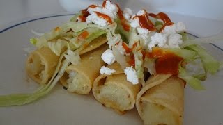 Tacos dorados flautas de papa con queso [upl. by Edobalo]